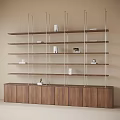 Modern Bookshelf Storage Rack 3d model