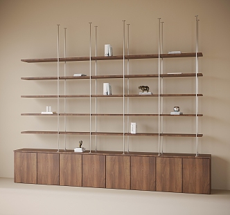 Modern Bookshelf Storage Rack 3d model