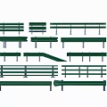 Green Road Guardrails Assorted Types Including Straight And Curved Designs