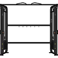 Black Multi Functional Strength Training Equipment With Horizontal Bars Hanging Hooks And Side Arms