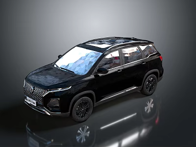 Black Modern SUV With Shiny Exterior And Stylish Alloy Wheels Design 3d model