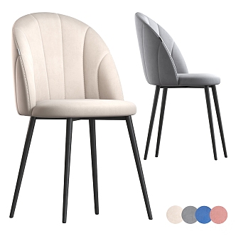 Fabric single chair 3d model