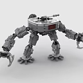 LEGO Toy Blocks Fighting Robot Gundam Mech Warrior Transformers 3d model