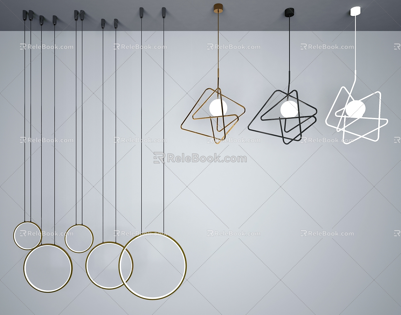 Metal chandelier 3d model