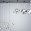 Metal chandelier 3d model