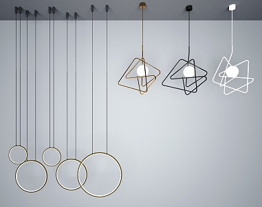 Metal chandelier 3d model