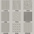 Modern Decorative Wall Panels with Wavy Circular Triangular Ripple and Irregular Designs