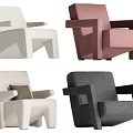 Modern Single Sofa Designs With Armrests Multiple Colors And Sleek Upholstered Fabric