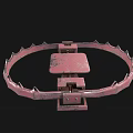 Pink Serrated Edge Mousetrap With Square Pedal For Home Use