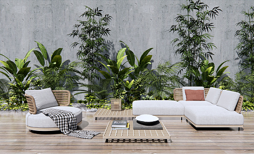 Modern outdoor sofa 3d model