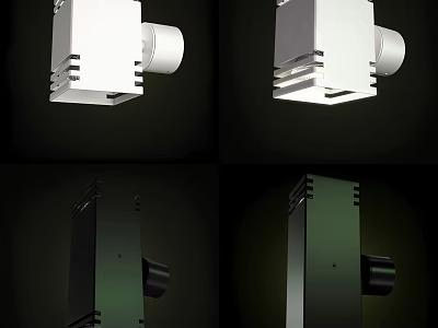 Modern Minimalist Wall Lamps with White and Black Finishes and Sleek Structure for Indoor Decoration 3d model