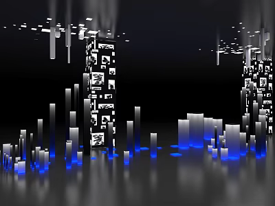 Exhibition Hall Display Cabinet Medium Island Cabinet Multimedia Display Cabinet Sand Table Display Cabinet All-in-One Machine Booth 3d model