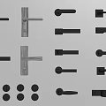 Modern Minimalist Door Handle Split Door Handle Door Lock 3d model