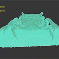 Close Up View Of Brown Crab On White Foam Base With Dark Background