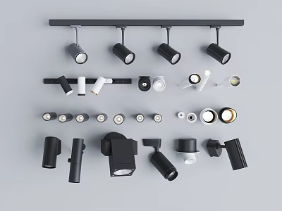 Modern spotlight downlight spotlight track light 3d model
