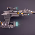 Futuristic Fighter Jet With Glowing Engines Advanced Weaponry And Cockpit