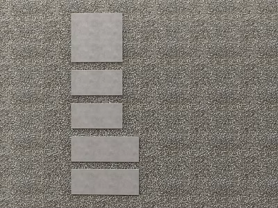 Gray Stone Stepping Stones Arranged on Gravel Ground for Garden Path Design 3d model