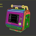 Medical Defibrillator Device With Digital Display Screen Control Panel And Handle 3d model