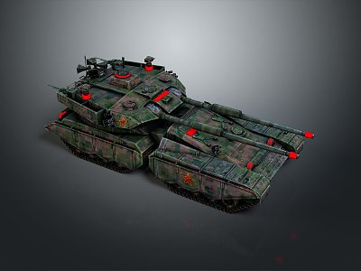 Modern Sci-Fi Tank Cartoon Tank Sci-Fi Vehicle Sci-Fi Chariot 3d model