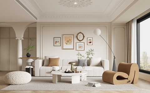 French Living Room 3d model