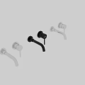 Modern Chrome Wall Mounted Faucet with Single Handle Sleek Design for Kitchen and Bathroom
