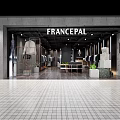 Modern FRANCEP Clothing Store Interior With Clothing Displays Sofa And Reception Counter