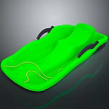 Green Two Seat Sled With Black Handles For Safe Winter Sliding Fun