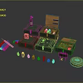 Weapon Storage Cases With Open Green Toolboxes Red Tools And Small Components