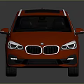Red BMW MPV Car With Black Roof And Modern Shiny Alloy Wheels Design