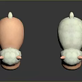 Cute Sheep Stuffed Toys In Pink And White With Round Bodies And Small Ears