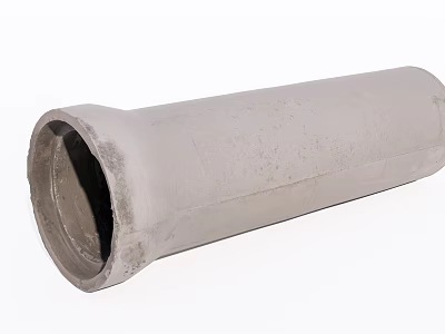 Durable Concrete Construction Pipe With Cylindrical Shape For Building Projects 3d model