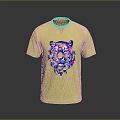 Stylish Yellow T-shirt With Vibrant Tiger Graphic Design And Soft Fabric For Casual Wear