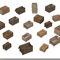 Luggage Modern Wooden Box Express Box Storage Box Toolbox Package Box Beer Box Outdoor Box 3d model