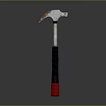 Sturdy Claw Hammer with Black Red Handle and Metal Head as Essential Hardware Tool