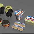 Various Household Kitchen Food Storage Items Including Jars Cans And Containers
