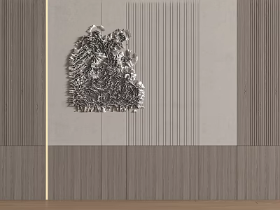 Modern bedside background wall 3d model