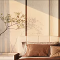 Modern Bedroom Interior Design With Wooden Wall Paneling Large Bed And Natural Light