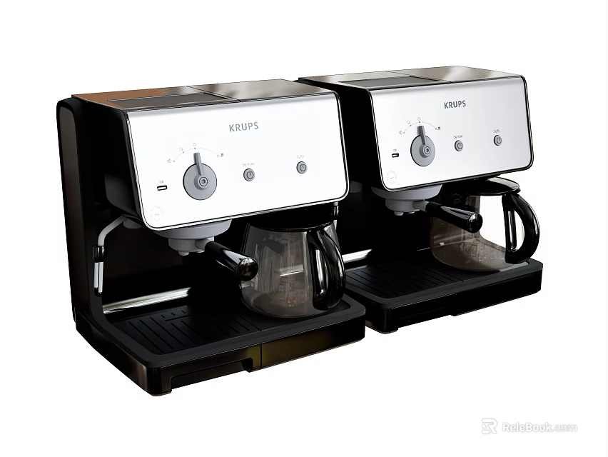KRUPS Espresso Machines Modern Kitchen Appliances With Dual Setup And Stainless Steel Finish 3d model 