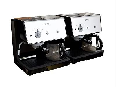 KRUPS Espresso Machines Modern Kitchen Appliances With Dual Setup And Stainless Steel Finish 3d model