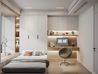 Modern Tatami Bedroom 3d model