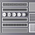 Modern air conditioner air outlet air conditioner outlet 3d model