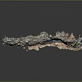 Natural Rugged Mountainous Terrain With Undulating Landscape Rock Formations And Green Vegetation