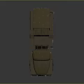 Brown Military Vehicle Equipped With Missile Launcher Large Off-Road Tires And Cargo Bed