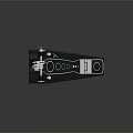 Professional Black And Silver Foot Pedal Device With Vertical Rod And Circular Markers