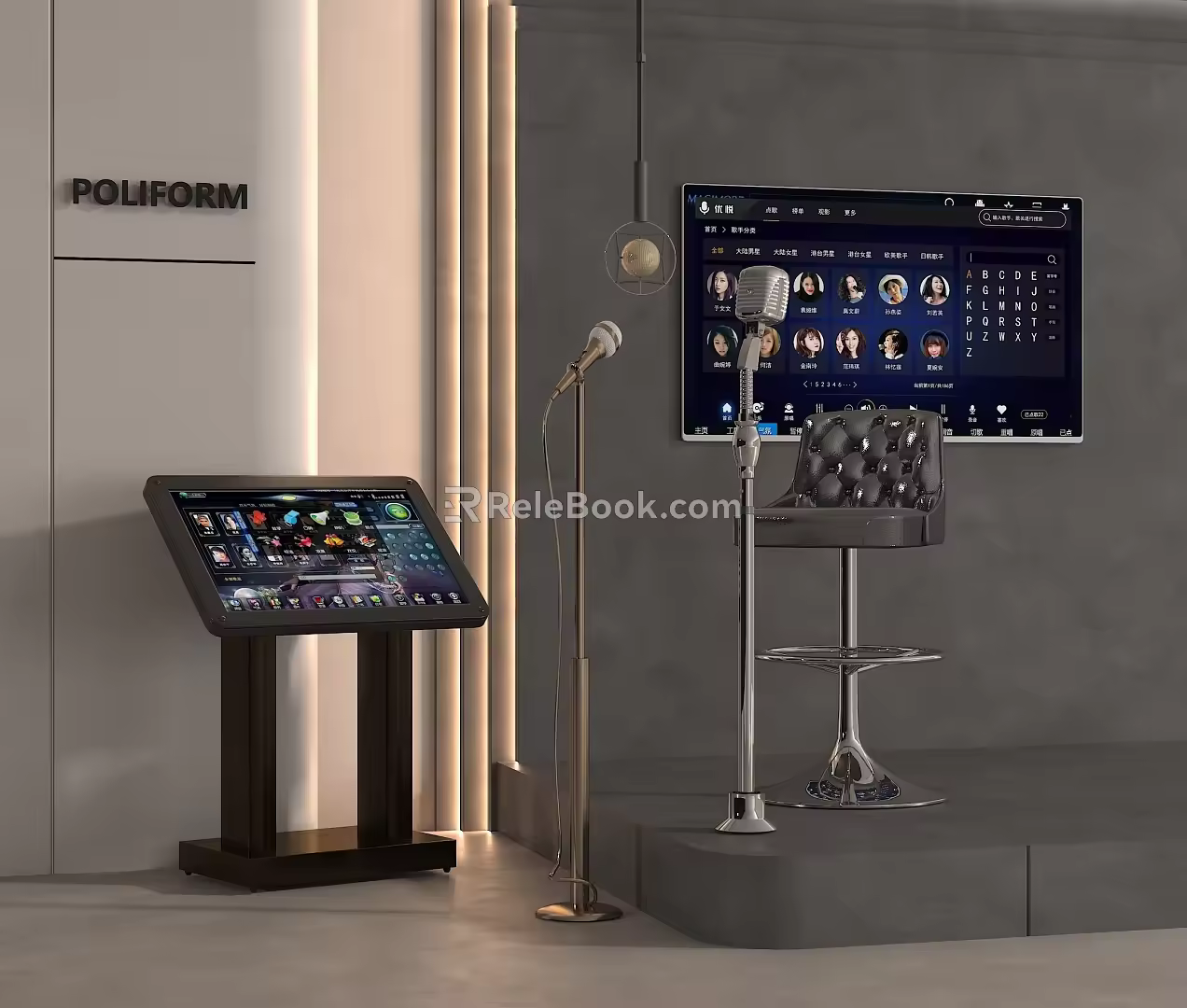 Modern song machine microphone display sound microphone 3d model