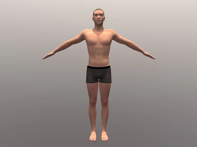 Modern Men's Glyph Swimsuit Male 3d model