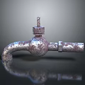 Vintage Rusty Metal Water Faucet as Essential Daily Household Necessity