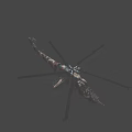 Military Attack Helicopter With Camouflage Paint Rotors And Weapons System