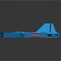 Futuristic Blue Cosmic Space Vehicle Concept With Advanced Sci Fi Design