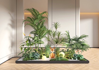 Modern Indoor Landscape Landscaping Landscape Setches Indoor Landscape Indoor Landscape Bryophytes Plant Heap 3d model